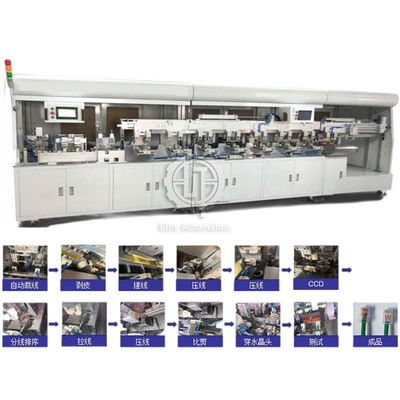 CCD Sıralama ile Tam Otomatik 300pcs / H Lan Kablo Sıkma Makinesi