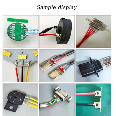 Yarı Otomatik Lehim Nokta Kaynak Hattı PCB Kartı LED Ampul Motor Anahtarı DB9 Havayolu Fişi